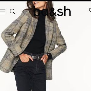 Ba&sh Women's Gray Plaid Jacket